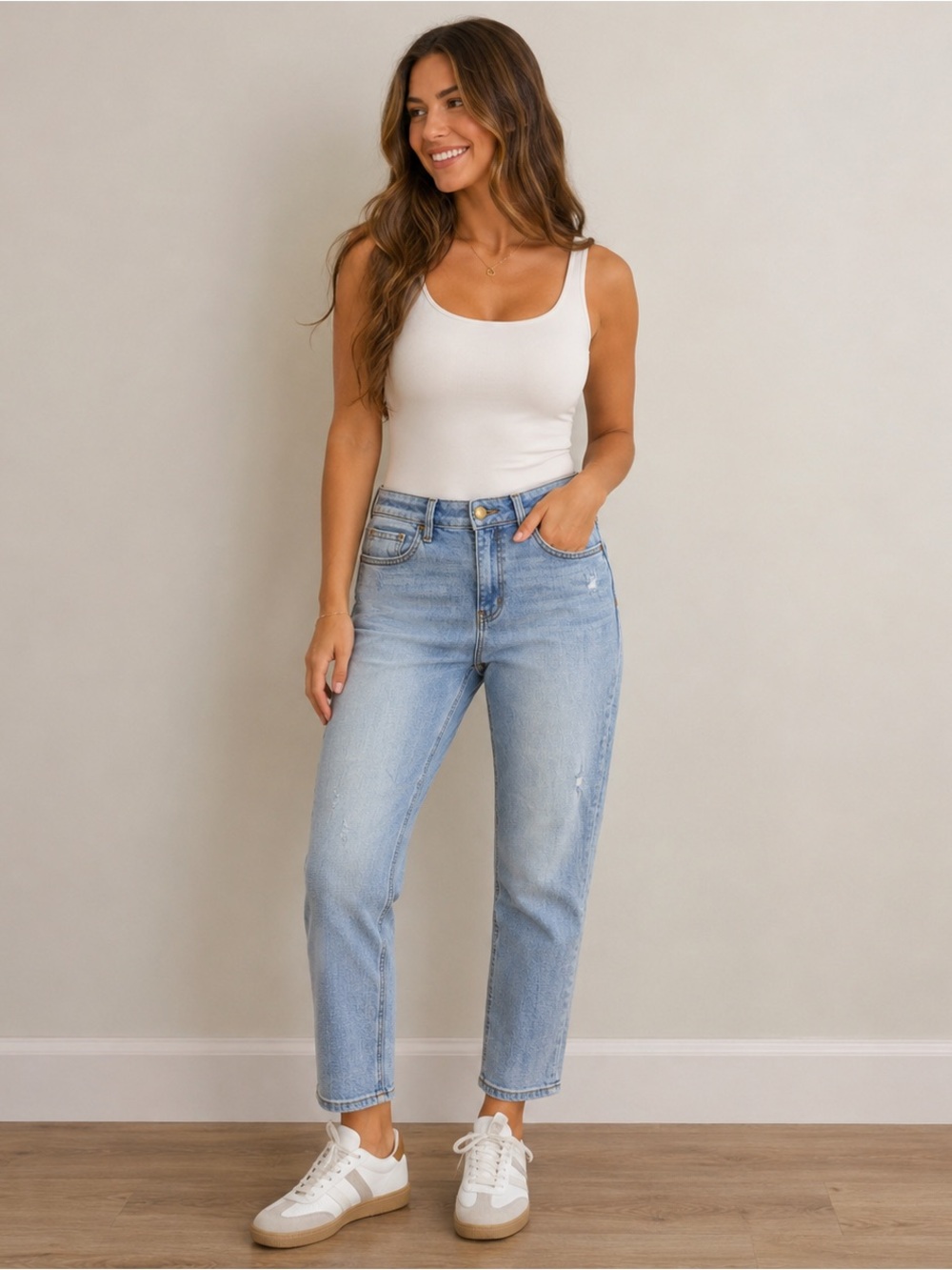 Cosmic Blue Love- High-rise Slim Stretch Jeans, Size 32